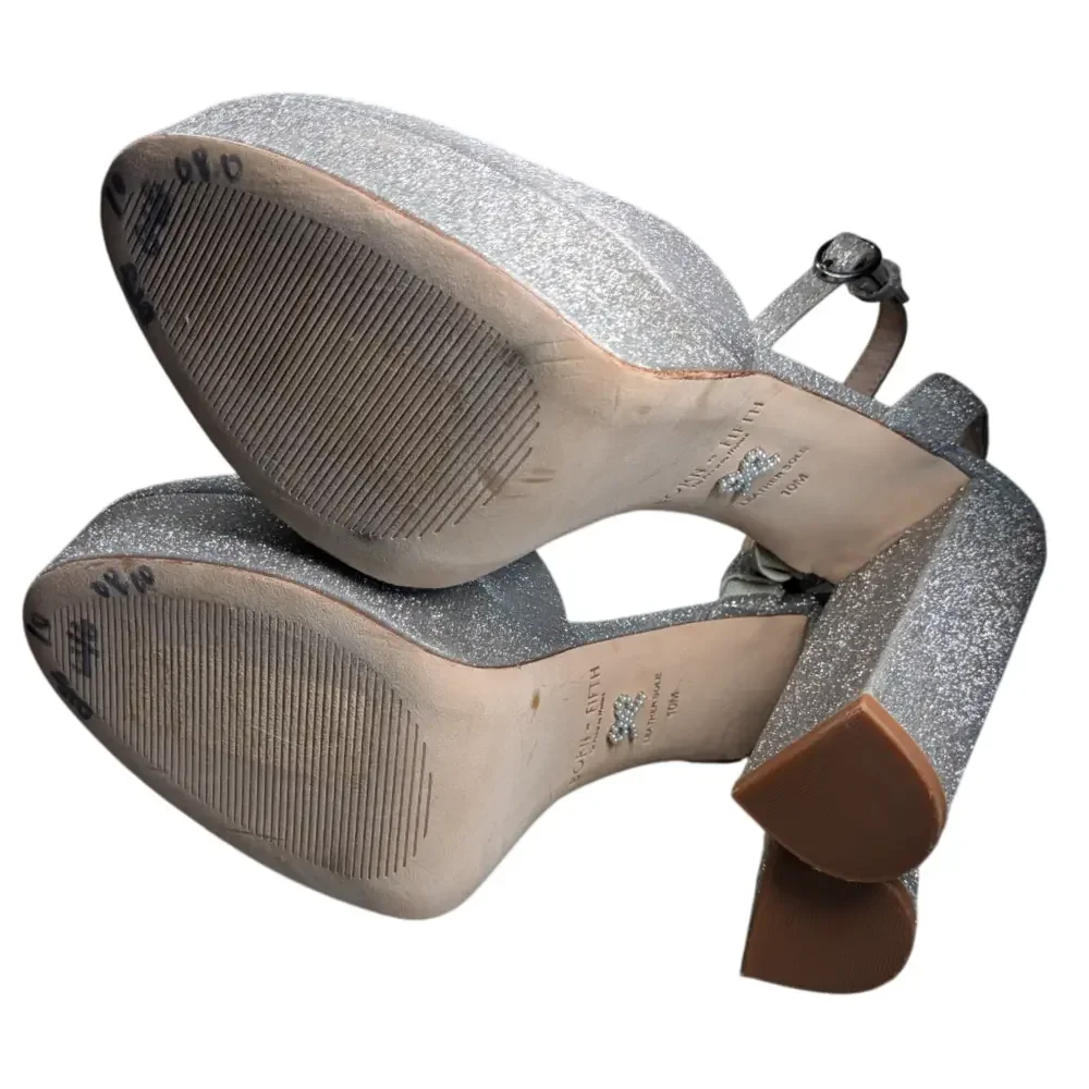 Antonio‎ Melani X Born On Fifth Metallic Glitter Prom Platform Heels Women's 10
